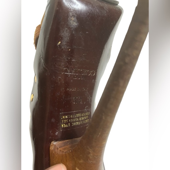 Jimmy Choo Python Khloe Kardashian Heels Platform Pumps Sz37.5 - Picture 16 of 16